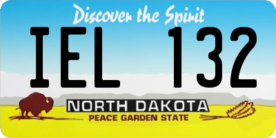 ND license plate IEL132