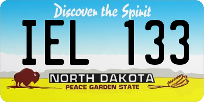 ND license plate IEL133