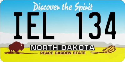 ND license plate IEL134