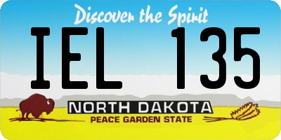 ND license plate IEL135