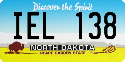 ND license plate IEL138