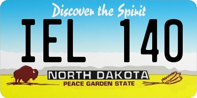 ND license plate IEL140