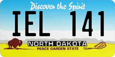 ND license plate IEL141