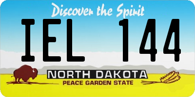 ND license plate IEL144