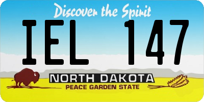 ND license plate IEL147