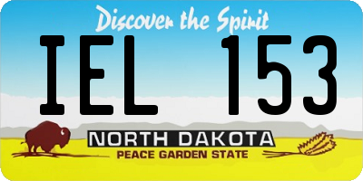 ND license plate IEL153