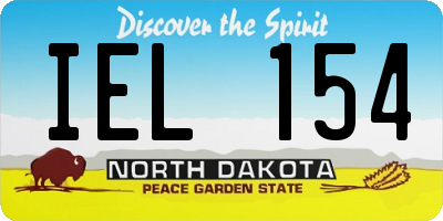 ND license plate IEL154