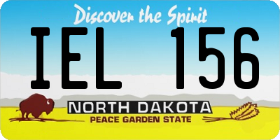 ND license plate IEL156