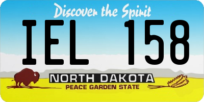 ND license plate IEL158