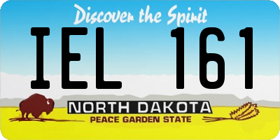 ND license plate IEL161