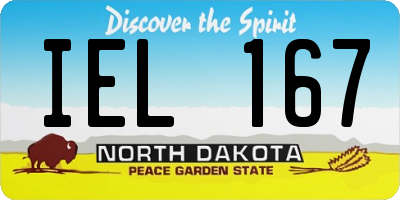 ND license plate IEL167