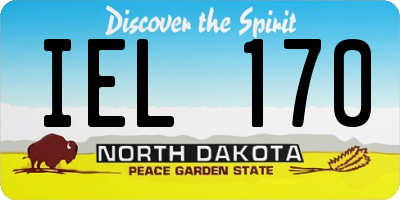 ND license plate IEL170