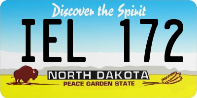 ND license plate IEL172