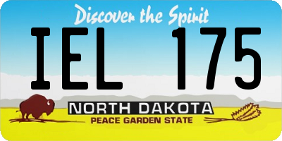 ND license plate IEL175