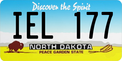 ND license plate IEL177