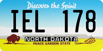ND license plate IEL178