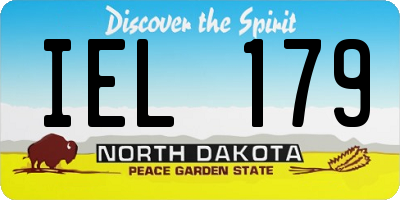 ND license plate IEL179
