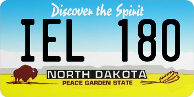ND license plate IEL180