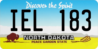 ND license plate IEL183