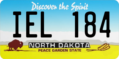 ND license plate IEL184