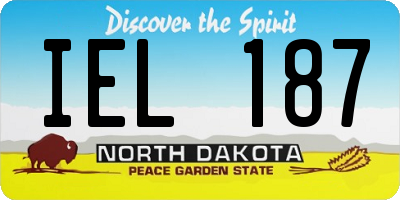 ND license plate IEL187