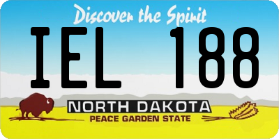 ND license plate IEL188