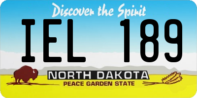 ND license plate IEL189