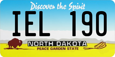 ND license plate IEL190