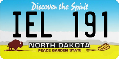 ND license plate IEL191