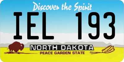 ND license plate IEL193