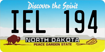 ND license plate IEL194