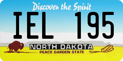 ND license plate IEL195