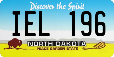 ND license plate IEL196