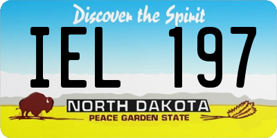 ND license plate IEL197