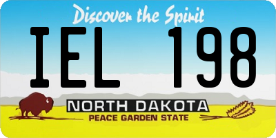 ND license plate IEL198