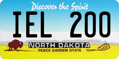 ND license plate IEL200