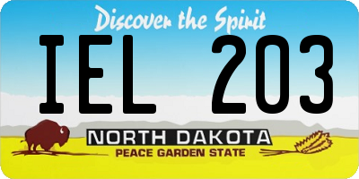 ND license plate IEL203