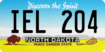 ND license plate IEL204