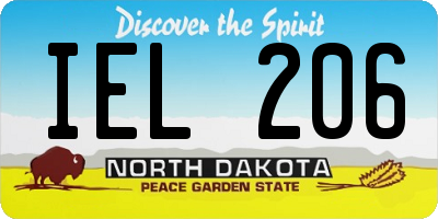 ND license plate IEL206