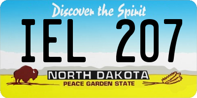 ND license plate IEL207