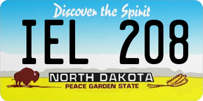 ND license plate IEL208