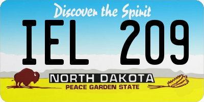 ND license plate IEL209