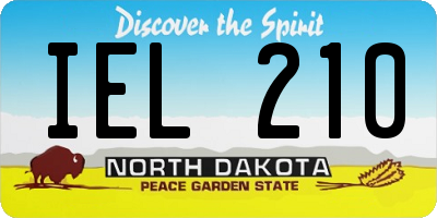 ND license plate IEL210