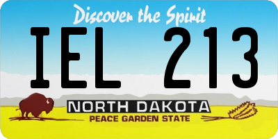 ND license plate IEL213