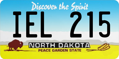 ND license plate IEL215