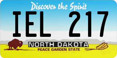 ND license plate IEL217