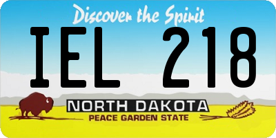 ND license plate IEL218