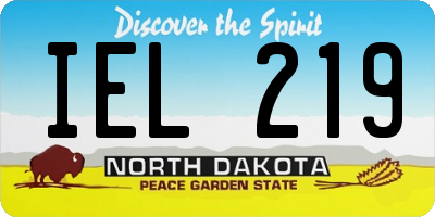 ND license plate IEL219