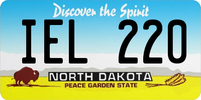 ND license plate IEL220