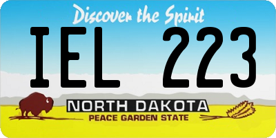 ND license plate IEL223